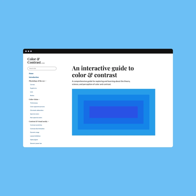Colour & Contrast, Interactive guide