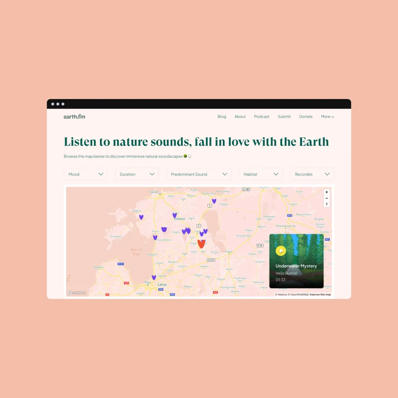 Earth.fm, Natural soundscapes