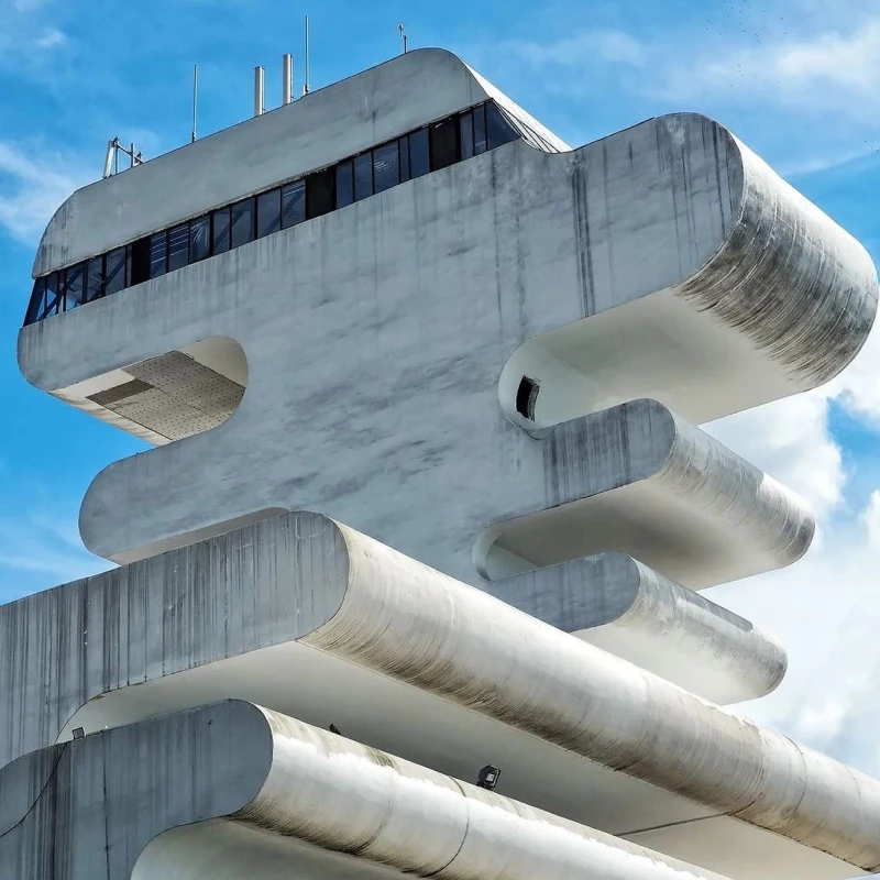 Architecture in Sarpi, Georgia, on the coast of the Black Sea.