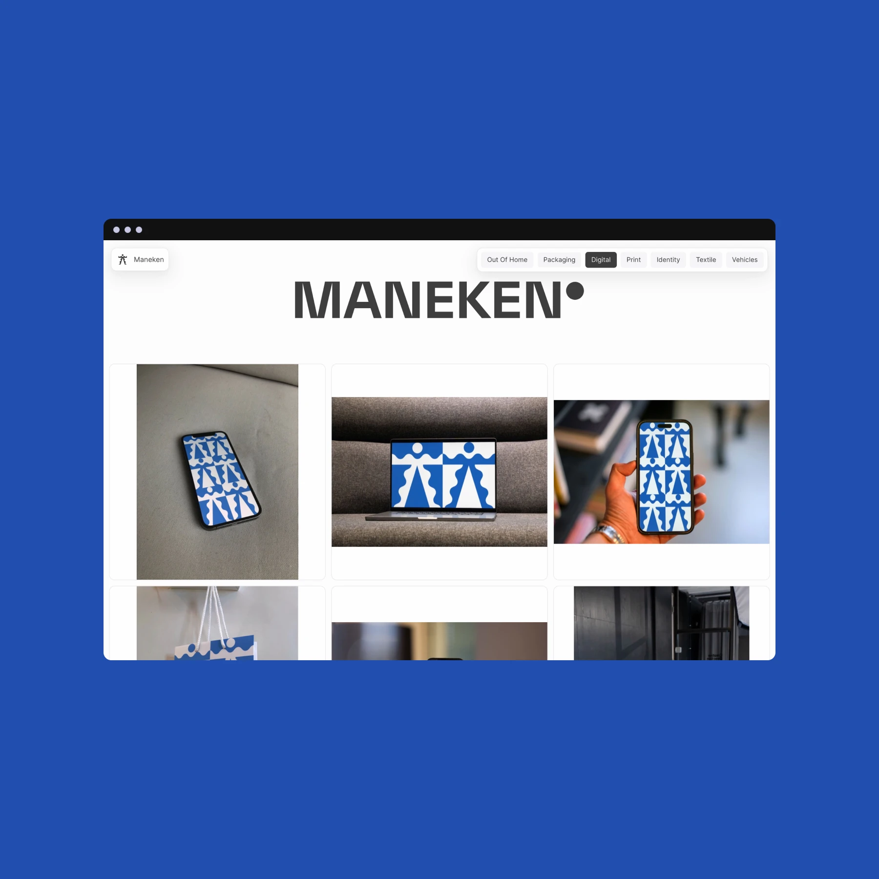 Maneken, Online mockup editor