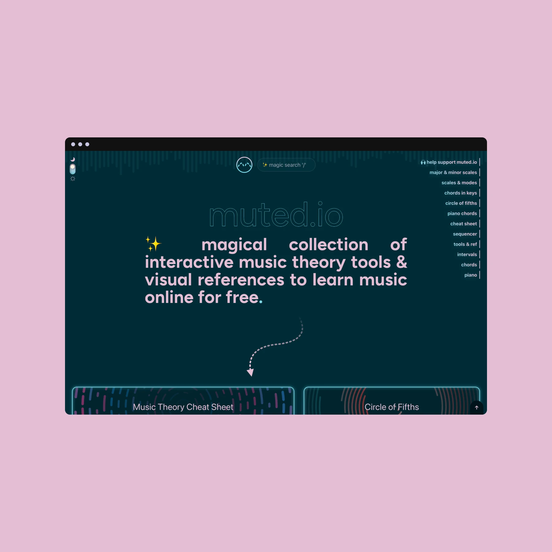 muted dot io, Interactive music tools